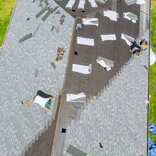 New roof installation